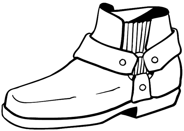 Man's half boot vinyl sticker. Customize on line. Shoes 083-0129